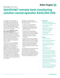 SENTRYNET remote tank monitoring solution saved operator $242,000 USD, including geothermal